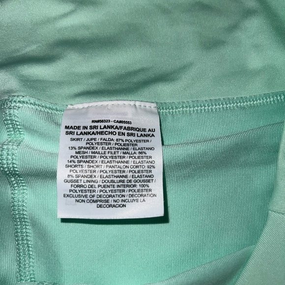 Nike Skort Womens Large Mint Green White Grey Dri Fit Tennis Golf - Picture 4 of 7